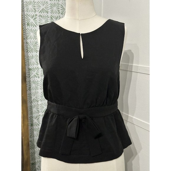 Keita Maruyama Tops - KEITA MARUYAMA Sleeveless Black Wool Blouse Button Down Back Women's Size 1